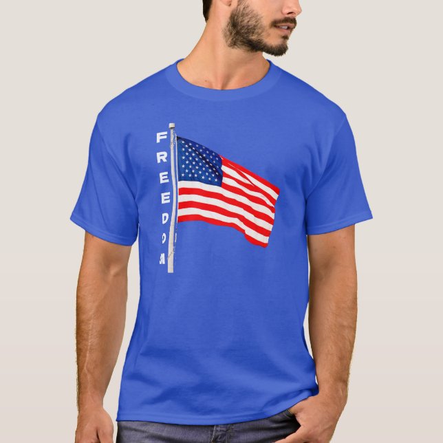 Freedom - flag (dark) T-Shirt (Front)