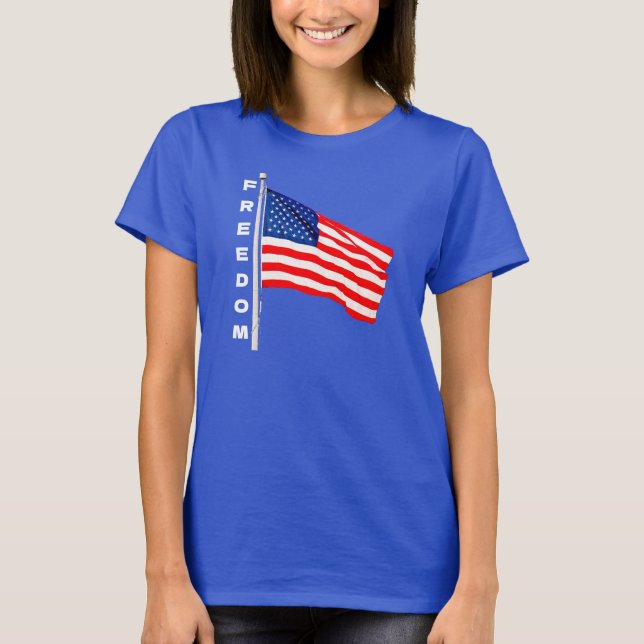 Freedom - flag (dark) T-Shirt (Front)