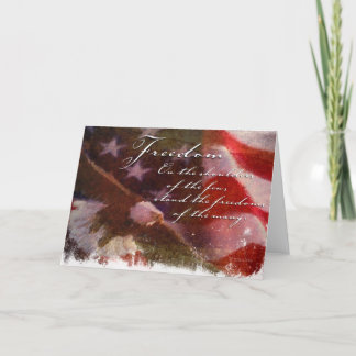 Freedom Flag with Eagle-3 Card