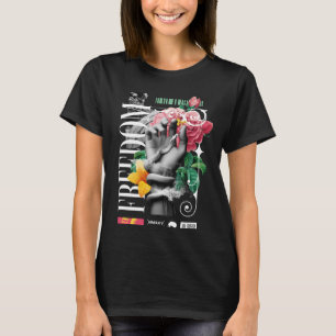 Freedom Floral Power Fist Graphic Tee