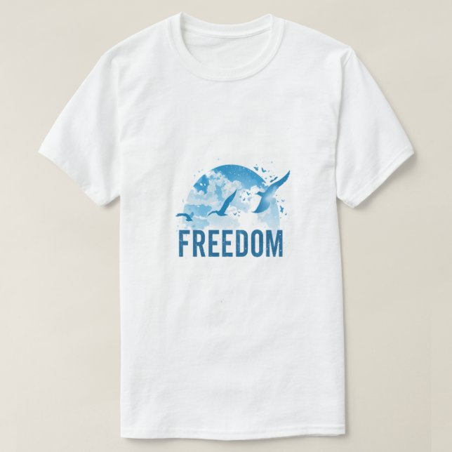 Freedom Flying Birds T-Shirt – Inspirational Natur (Design Front)