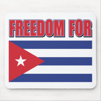 Freedom For Cuba Cuban Flag Mouse Mat