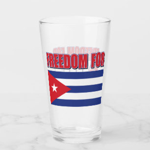 Freedom for Cuba Glass