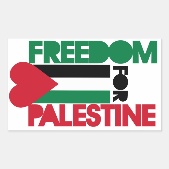 Freedom for Palestine Rectangular Sticker (Front)