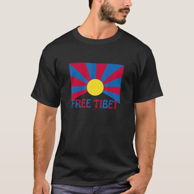 Freedom for Tibet - Flag free Tibet T-Shirt (Front)