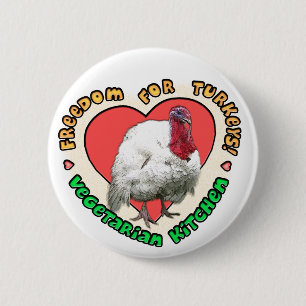 Freedom for Turkeys! 6 Cm Round Badge