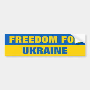 FREEDOM FOR UKRAINE BUMPER STICKER