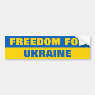 FREEDOM FOR UKRAINE BUMPER STICKER