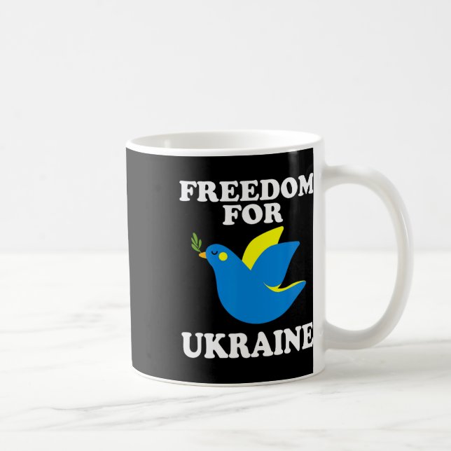Freedom For Ukraine Support Ukrainian  Coffee Mug (Right)