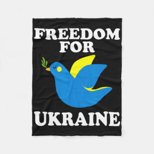 Freedom For Ukraine Support Ukrainian Fleece Blanket