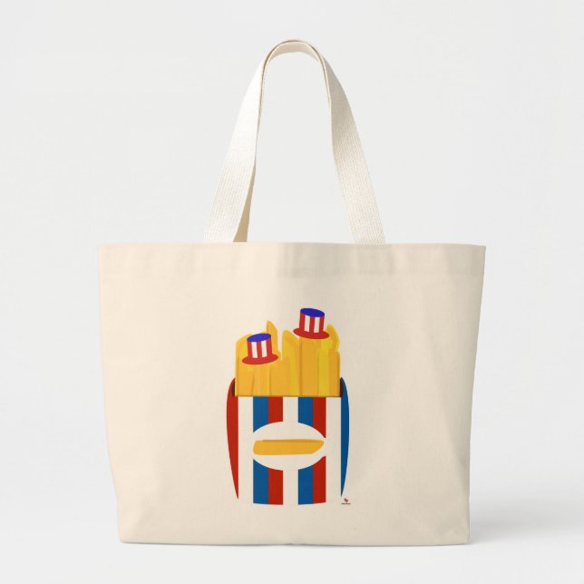 Freedom Fries Epic All American Side Dish Art Large Tote Bag (Front)