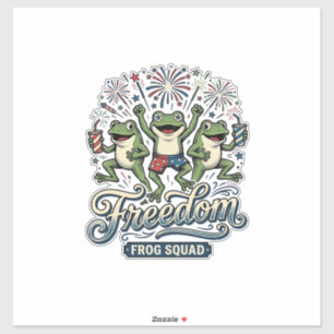 Freedom Frog Squad Vintage Patriotic Shirt Design_