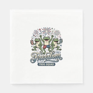 Freedom Frog Squad Vintage Patriotic Shirt Design_ Napkin