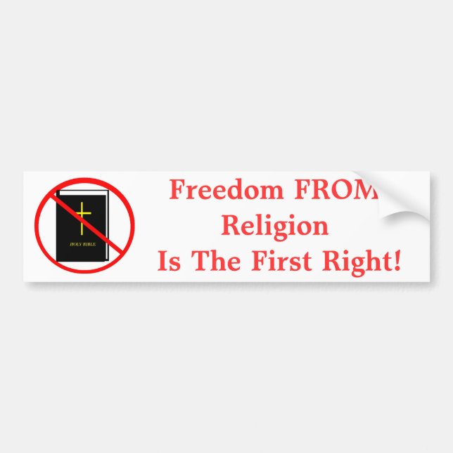 FREEDOM FROM RELIGION BUMPER STICKER (Front)
