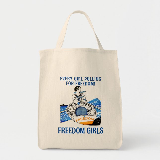 FREEDOM GIRLS grocery tote bag (Front)