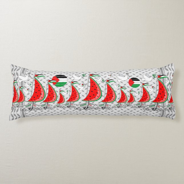 Freedom Global Sumud Flotilla Boats to Gaza Body Cushion (Front)