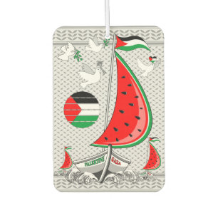 Freedom Global Sumud Flotilla Boats to Gaza Car Air Freshener