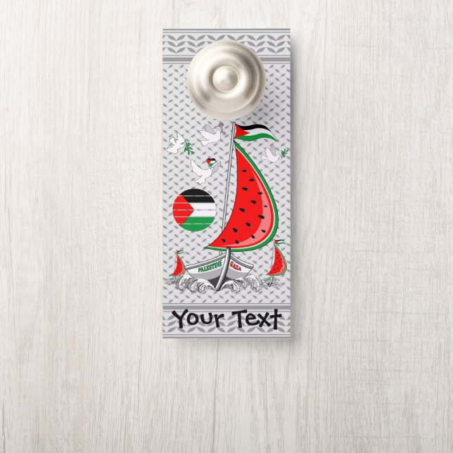 Freedom Global Sumud Flotilla Boats to Gaza Door Hanger (On Knob)