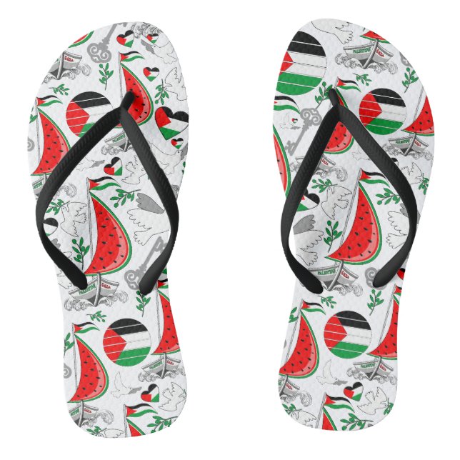Freedom Global Sumud Flotilla Boats to Gaza Flip Flops (Footbed)
