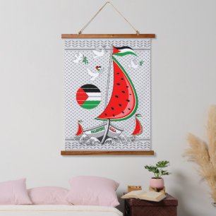 Freedom Global Sumud Flotilla Boats to Gaza Hanging Tapestry