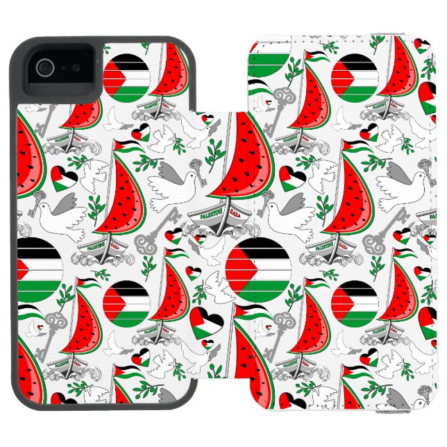 Freedom Global Sumud Flotilla Boats to Gaza Incipio iPhone Wallet Case (Folio Open)