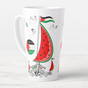 Freedom Global Sumud Flotilla Boats to Gaza Latte Mug