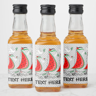 Freedom Global Sumud Flotilla Boats to Gaza Liquor Bottle Label