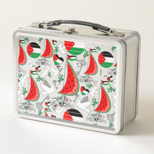 Freedom Global Sumud Flotilla Boats to Gaza Metal Lunch Box