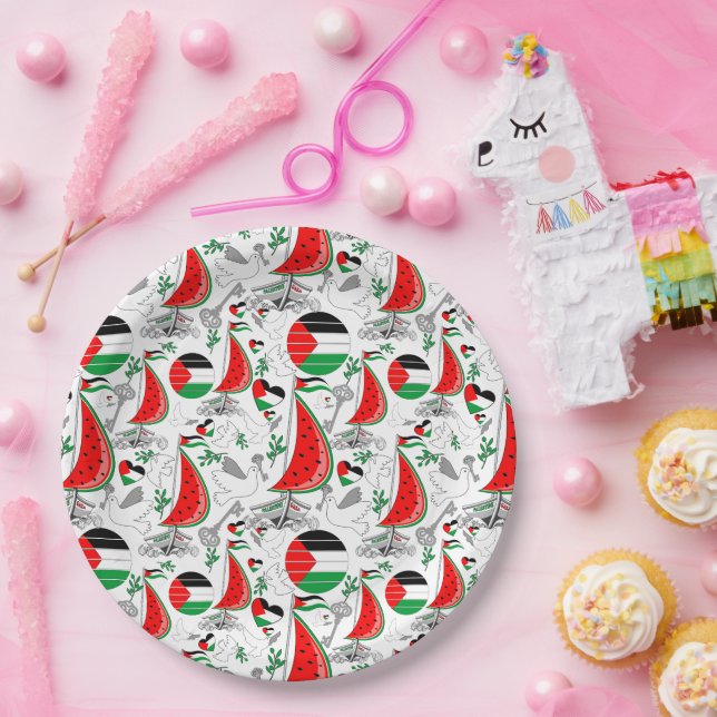 Freedom Global Sumud Flotilla Boats to Gaza Paper Plate (Party)