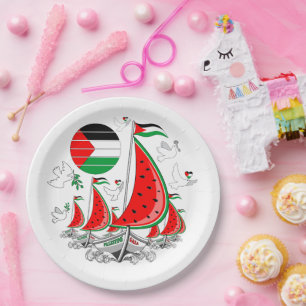 Freedom Global Sumud Flotilla Boats to Gaza Paper Plate