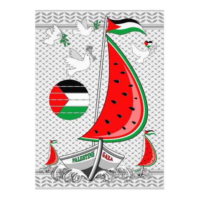 Freedom Global Sumud Flotilla Boats to Gaza Photo Print (Front)