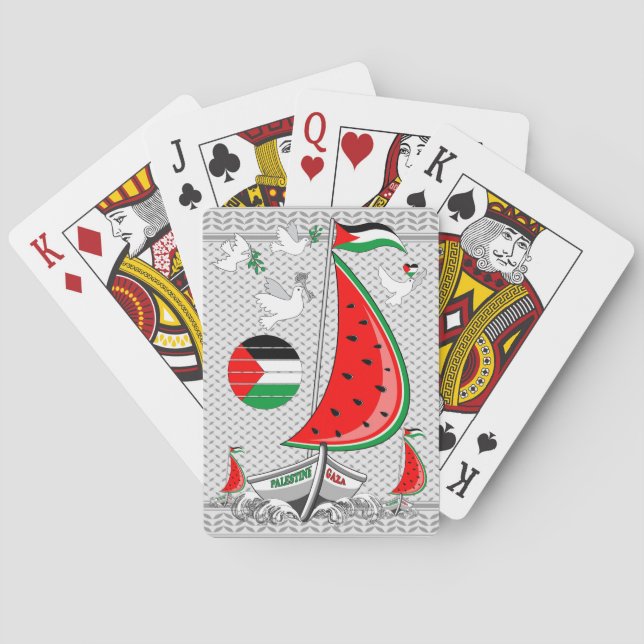 Freedom Global Sumud Flotilla Boats to Gaza Playing Cards (Back)