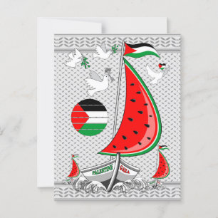 Freedom Global Sumud Flotilla Boats to Gaza Postcard