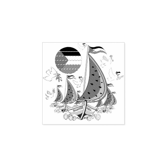 Freedom Global Sumud Flotilla Boats to Gaza Rubber Stamp (Imprint)