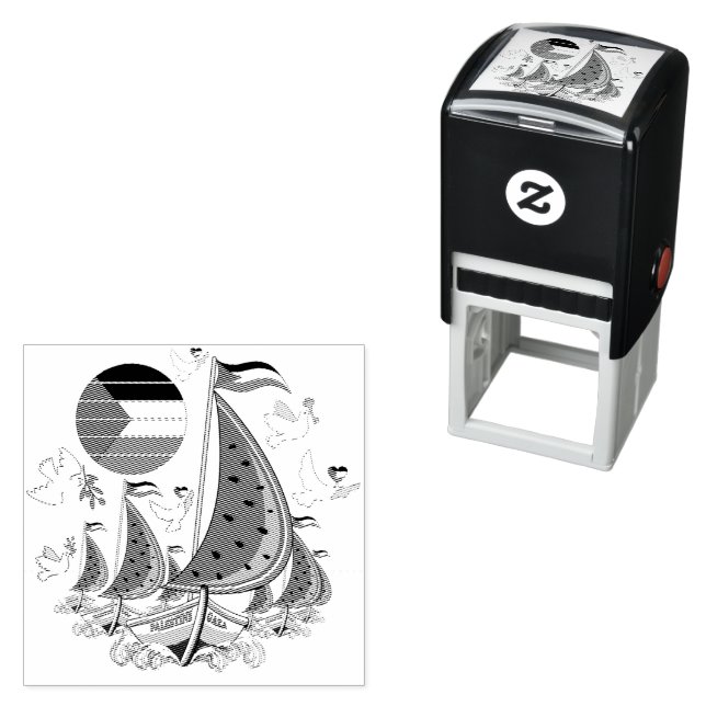 Freedom Global Sumud Flotilla Boats to Gaza Self-inking Stamp (In Situ)