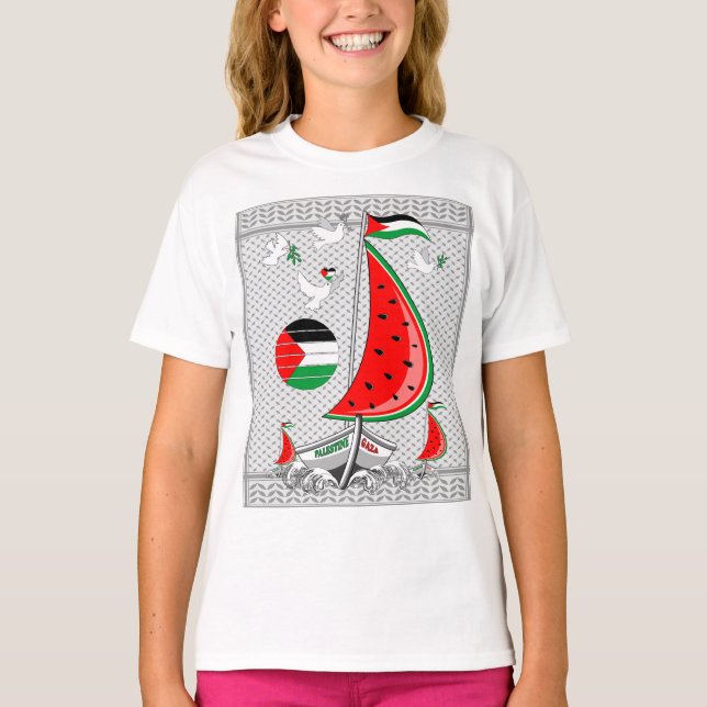 Freedom Global Sumud Flotilla Boats to Gaza T-Shirt (Front)