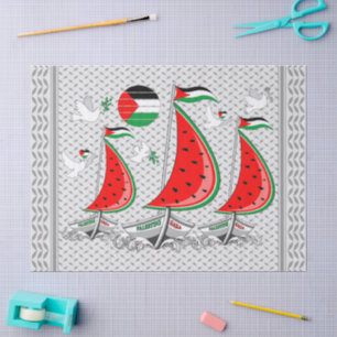 Freedom Global Sumud Flotilla Boats to Gaza Tissue Paper
