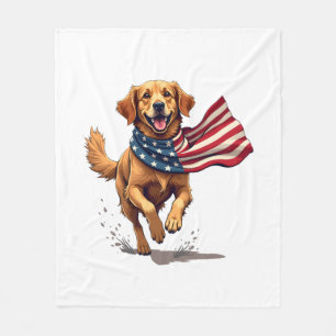Freedom Golden Retriever Vintage Engraving Shirt Fleece Blanket