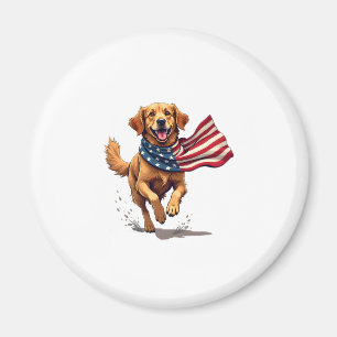 Freedom Golden Retriever Vintage Engraving Shirt Magnet