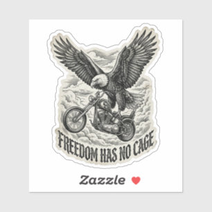 Freedom Has No Cage Eagle Motorcycle Biker