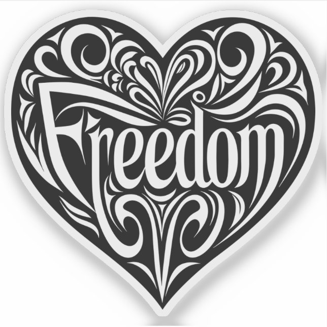 Freedom Heart vinyl sticker (Front)