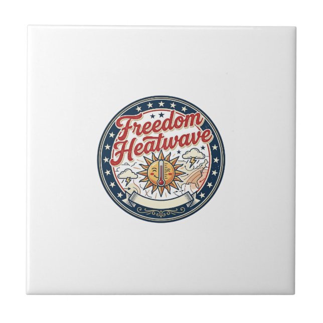 Freedom Heatwave Patriotic Patriotic Weather Summe Tile (Front)