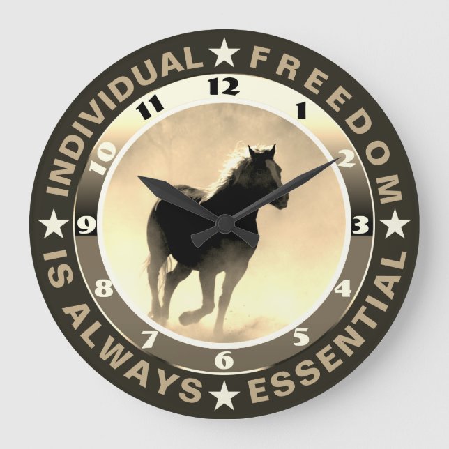 Freedom (horse) Acrylic Wall Clock (Front)