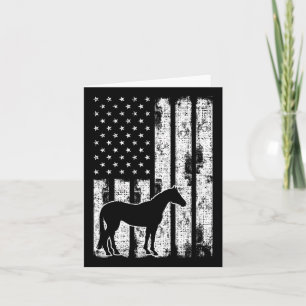 Freedom Horse Patriotic Horse American Flag Horsec Card