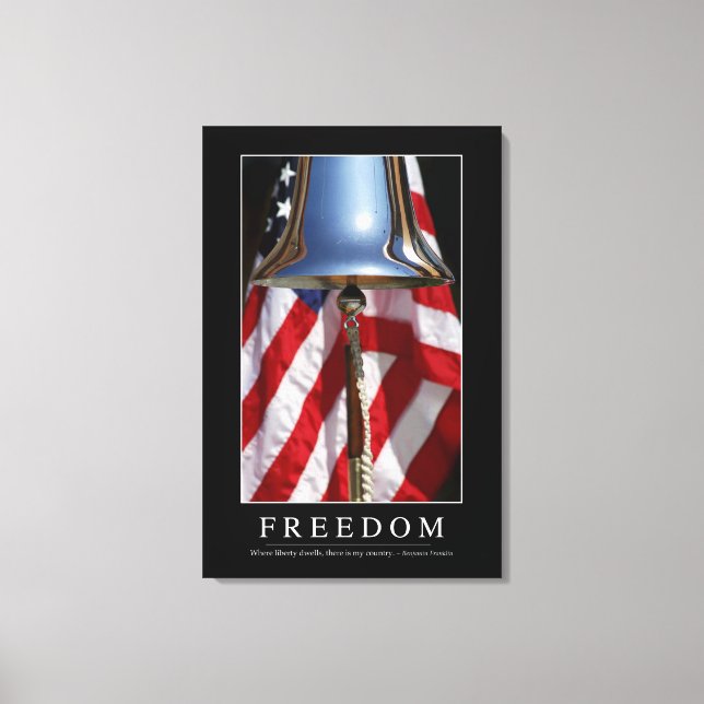 Freedom: Inspirational Quote 1 Canvas Print (Front)