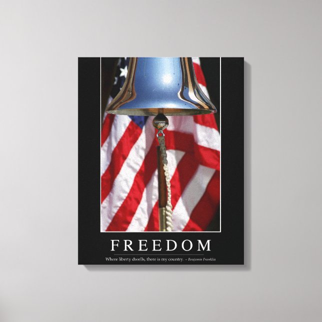 Freedom: Inspirational Quote 1 Canvas Print (Front)