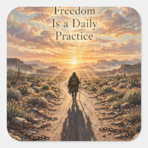 "Freedom Is a Daily Practice" Road Sticker