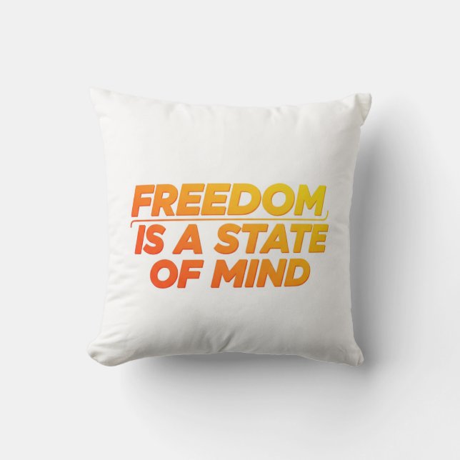 Freedom is a State of Mind Logo: Cushion (Front)