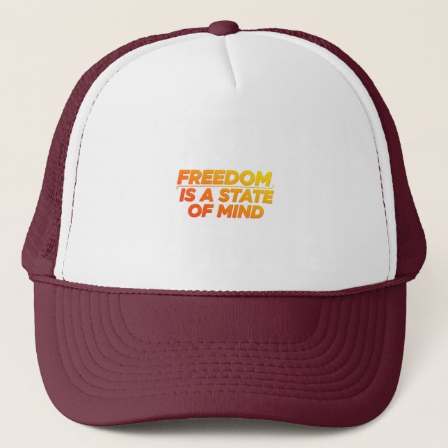 Freedom is a State of Mind Logo: Trucker Hat (Front)