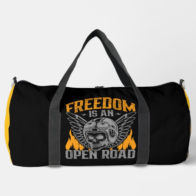 Freedom Is An Open Road Duffle Bag (Front)
